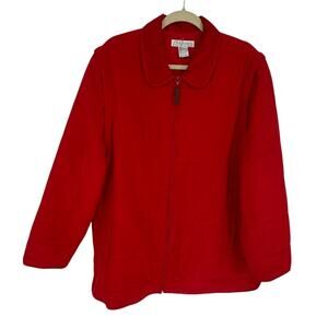 Vintage DVF Silk Assets Red Quilted Jacket Vest 2-in-1 Convertible Women's L